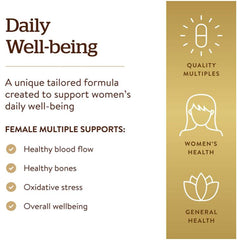 Solgar Female Multiple, 120 Tablets - Multivitamin, Mineral & Herbal Formula for Women - Advanced Phytonutrient - Vegan, Gluten Free, Dairy Free - 40 Servings