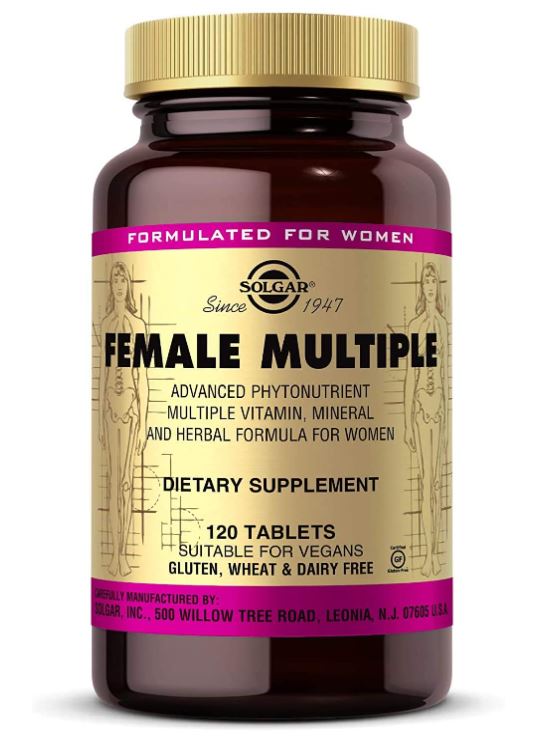 Solgar Female Multiple, 120 Tablets - Multivitamin, Mineral & Herbal Formula for Women - Advanced Phytonutrient - Vegan, Gluten Free, Dairy Free - 40 Servings