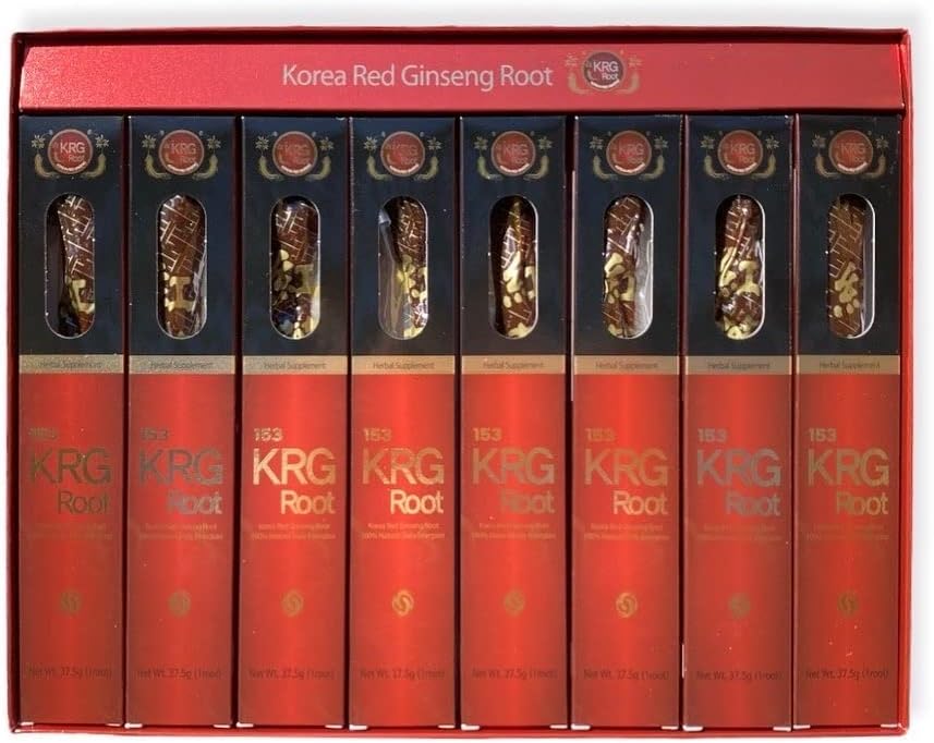 153 KRG Korean Red Ginseng Whole Root with Honey, Immunity Boosting Remedy, 8EA 홍삼 절편
